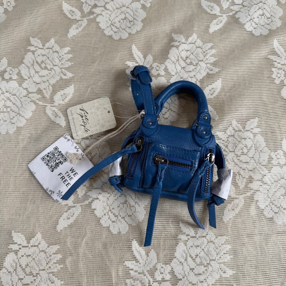 Free People Micro Emerson Bag Blue NWT